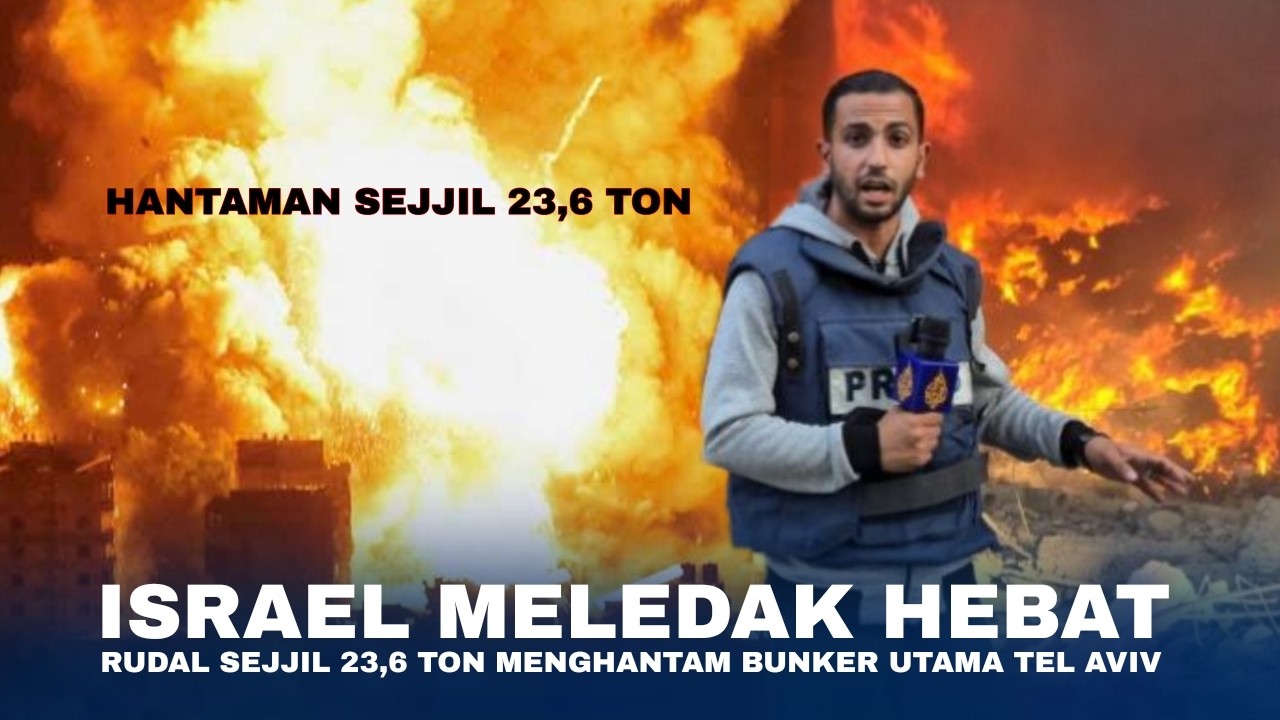 🔴MALAM INI ISRAEL MELEDAK HEBAT! Rudal Sejjil 23,6 Ton Iran Menghantam Bungker Utama Elit Israel
