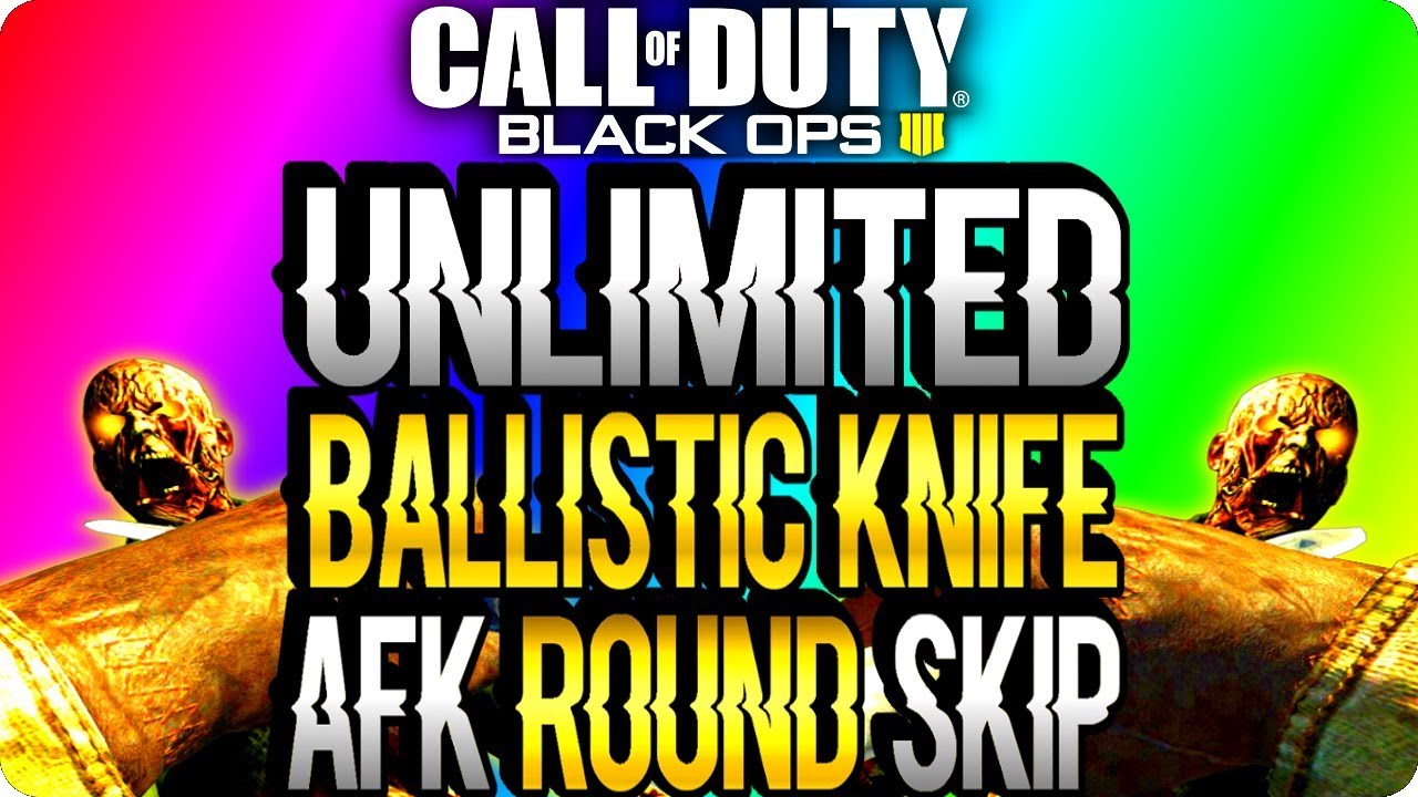 BO4 Zombie Glitches: *Solo* Unlimited Ballistic Knife AFK Round Skip Glitch - Black Ops 4 Glitches