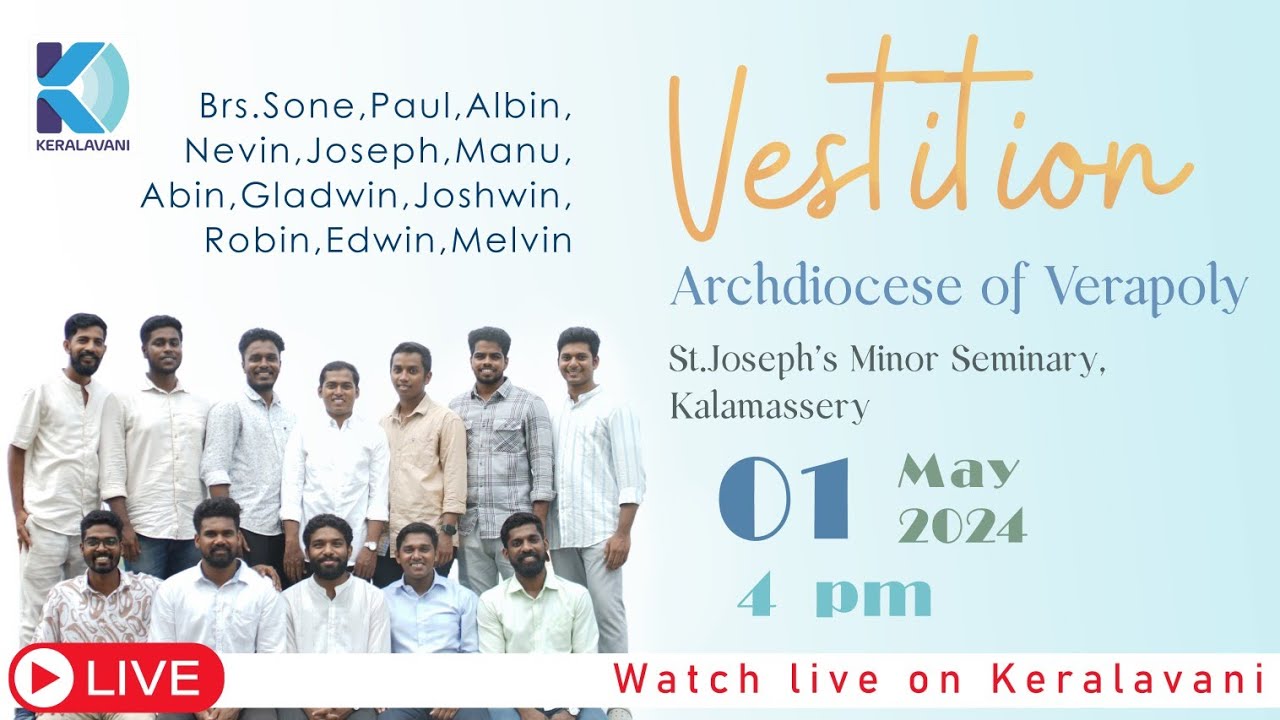 Vestition | Archdiocese of Verapoly | 1 May 2024,  4 pm | St. Joseph's Minor Seminary | Kalamassery