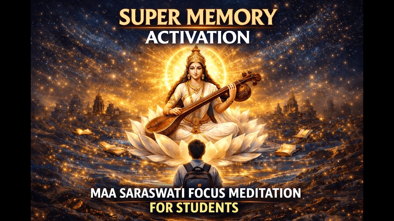 MAA SARASWATI Focus Meditation for Students | SUPER MEMORY ACTIVATION | Study, Exams & Intelligence