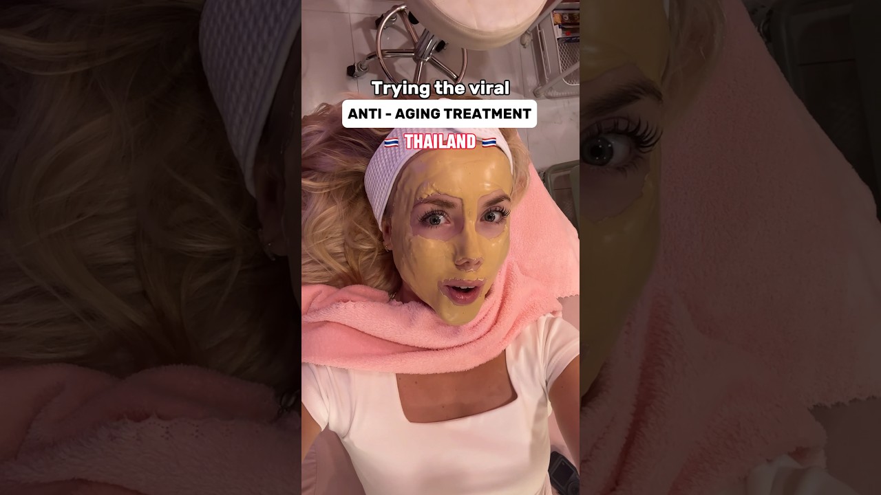 Trying the viral anti-aging face treatment in THAILAND 🇹🇭 #thailand #bangkok