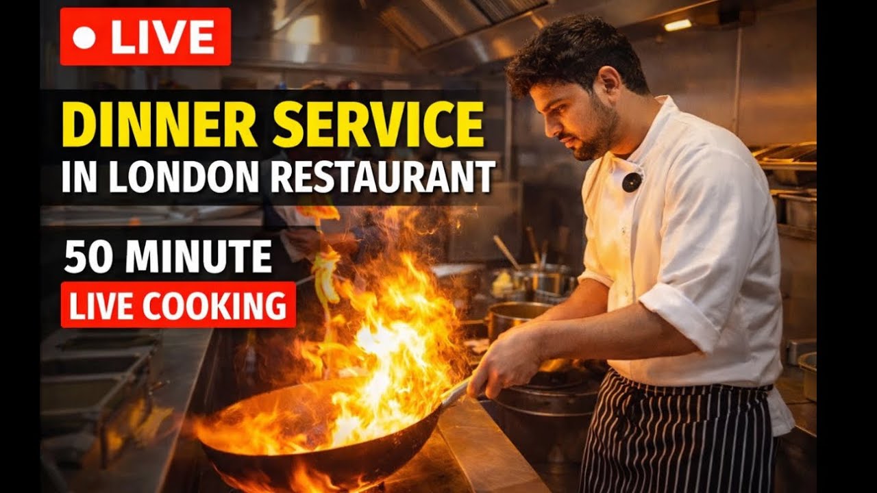Chef on wok range Dinner service in london restaurant, suraj negi🇬🇧 is live