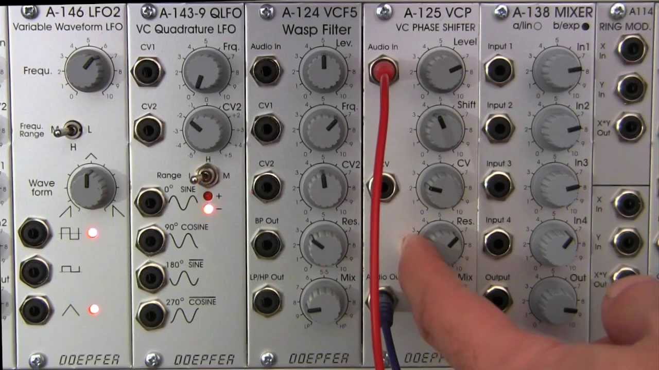 Doepfer A125 Phase Shifter Audio Demonstration Part One