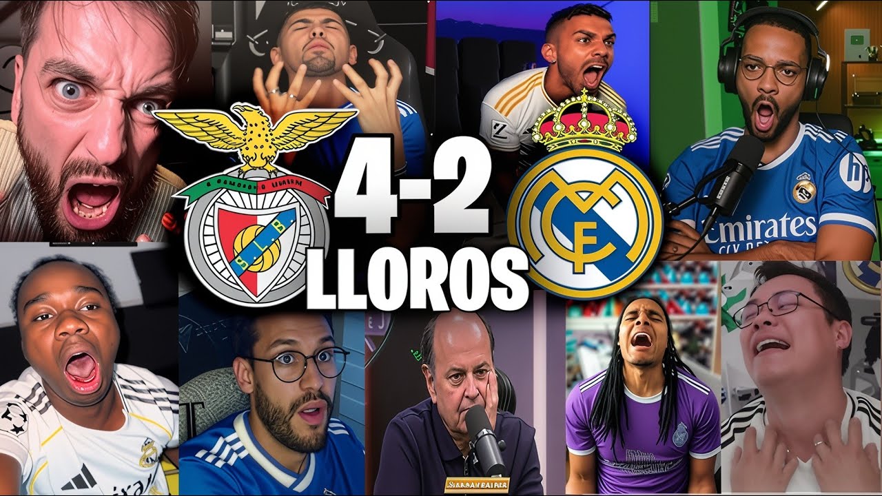 REACCIONES Y LLOROS MADRIDISTAS AL BENFICA 4 REAL MADRID 2 | CHAMPIONS LEAGUE