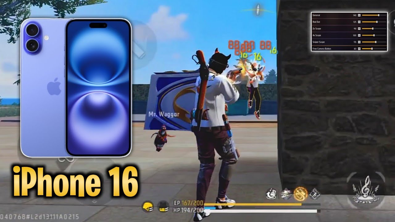Best Settings 🔥 iPhone 16 Free fire Sensitivity Setting | iPhone 16 Free Fire Headshot Settings 