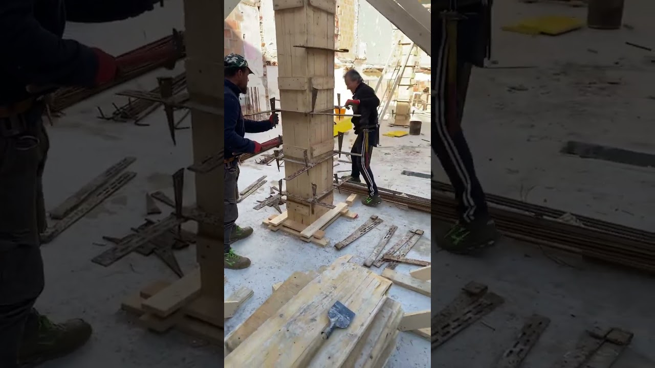 Finitura carpenteria pilastri e ascensore per getto #workinprogress #immobiliare #costruzioni