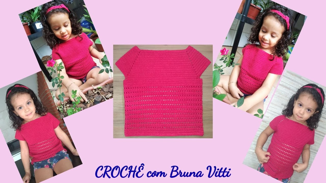 Blusinha de Crochê Infantil com Tabela de Tamanho