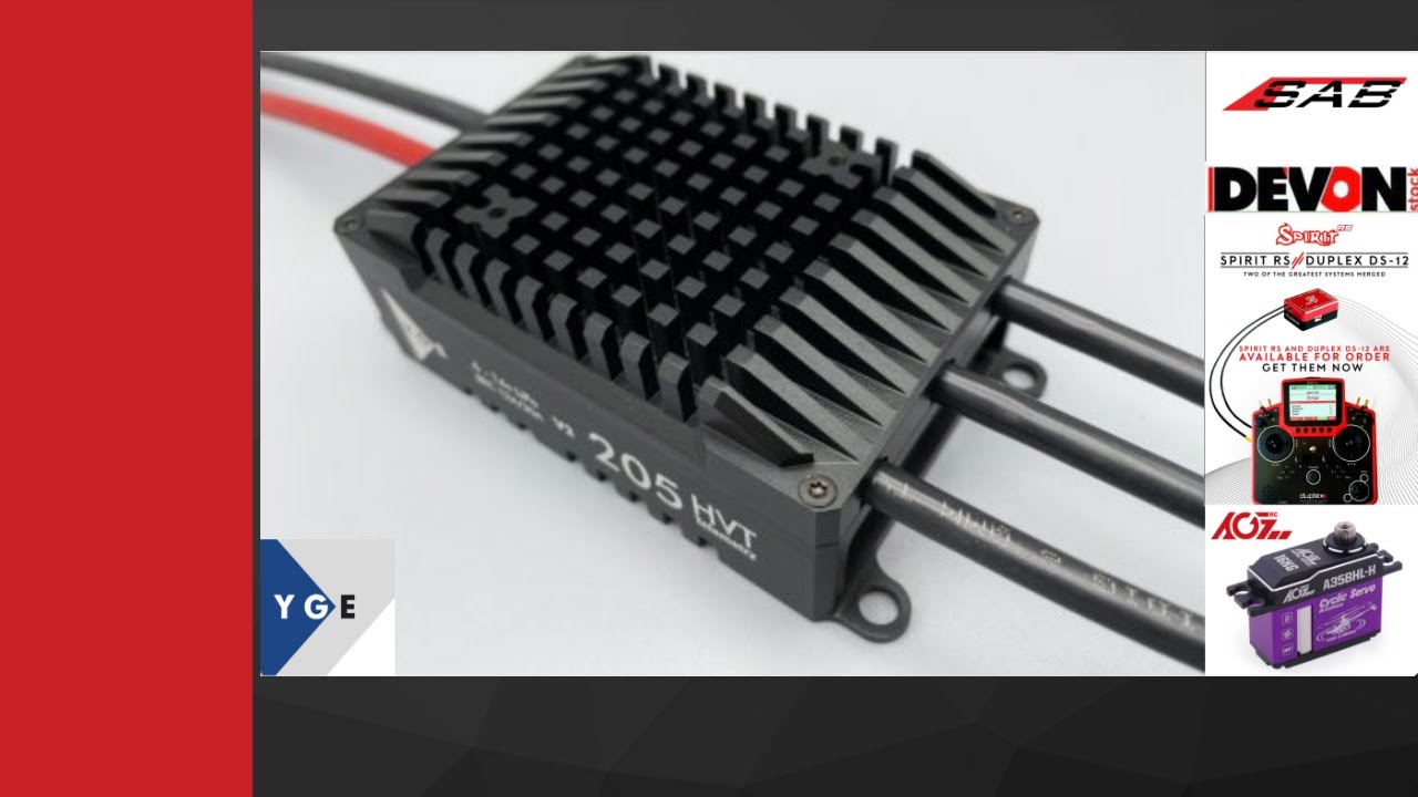 YGE ESC SOLDERING Cable and Connectors for my newRadio controlled  RC helicopter