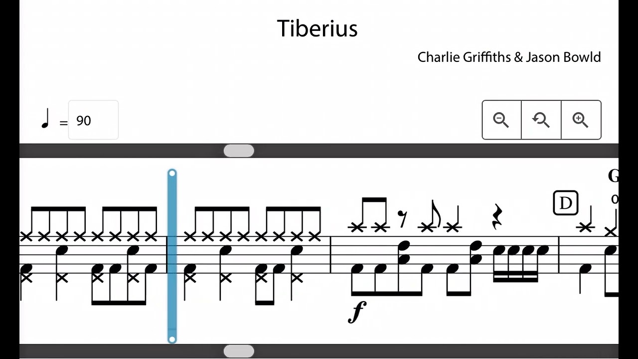 Tiberius Rockschool Drums Grade 5 (Drumless)