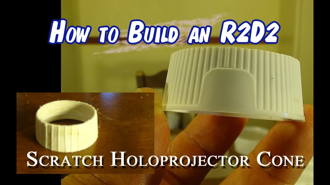 Build R2D2 Scratch Holoprojector Part 1 The Cone from Mouthwash cap