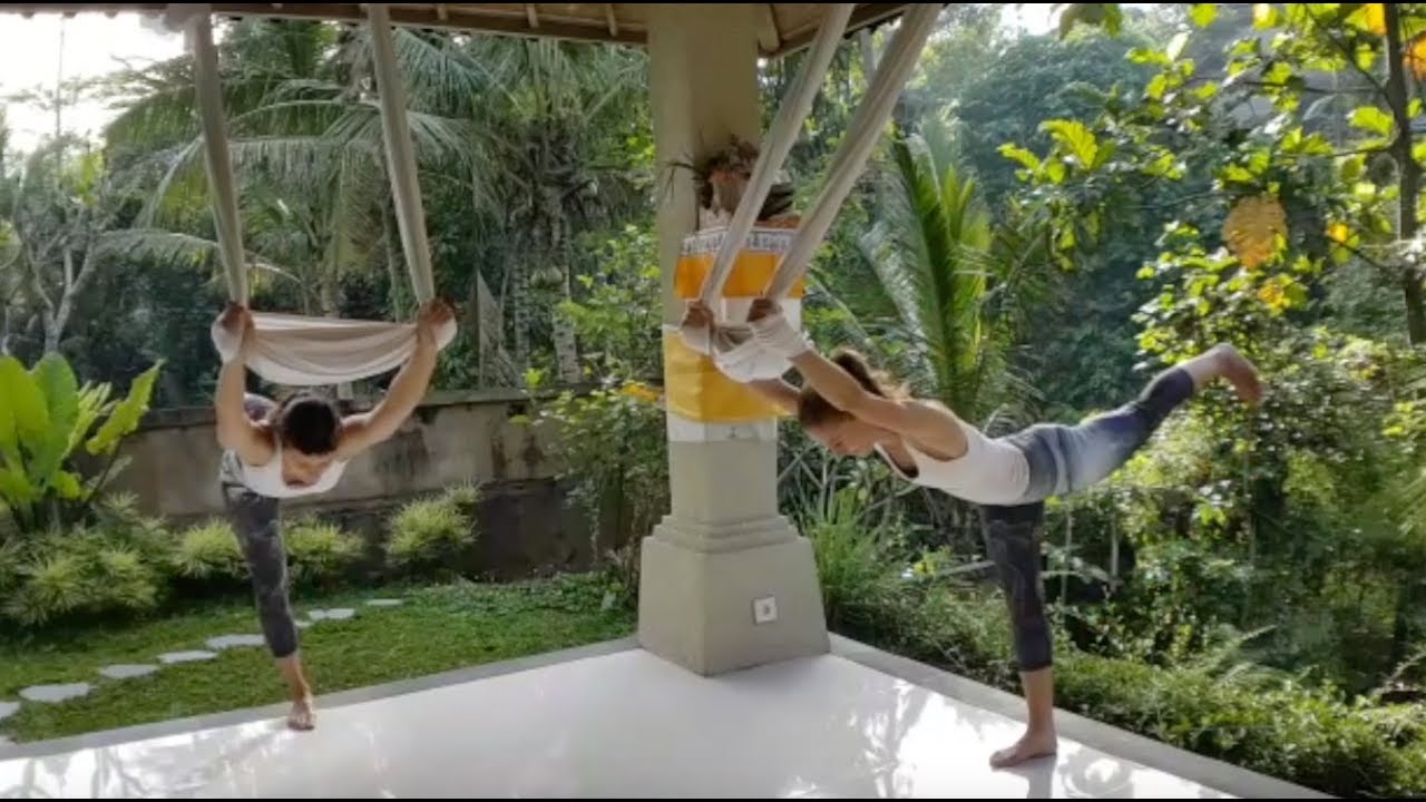 Aerial Yoga Sun Salutation fast forward