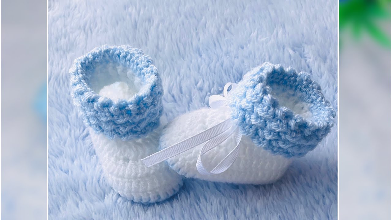 SON PRECIOSOS! 🤩 Zapatitos, Escarpines, Botitas para bebe a crochet SUPER FACIL PATRON DE GANCHILLO