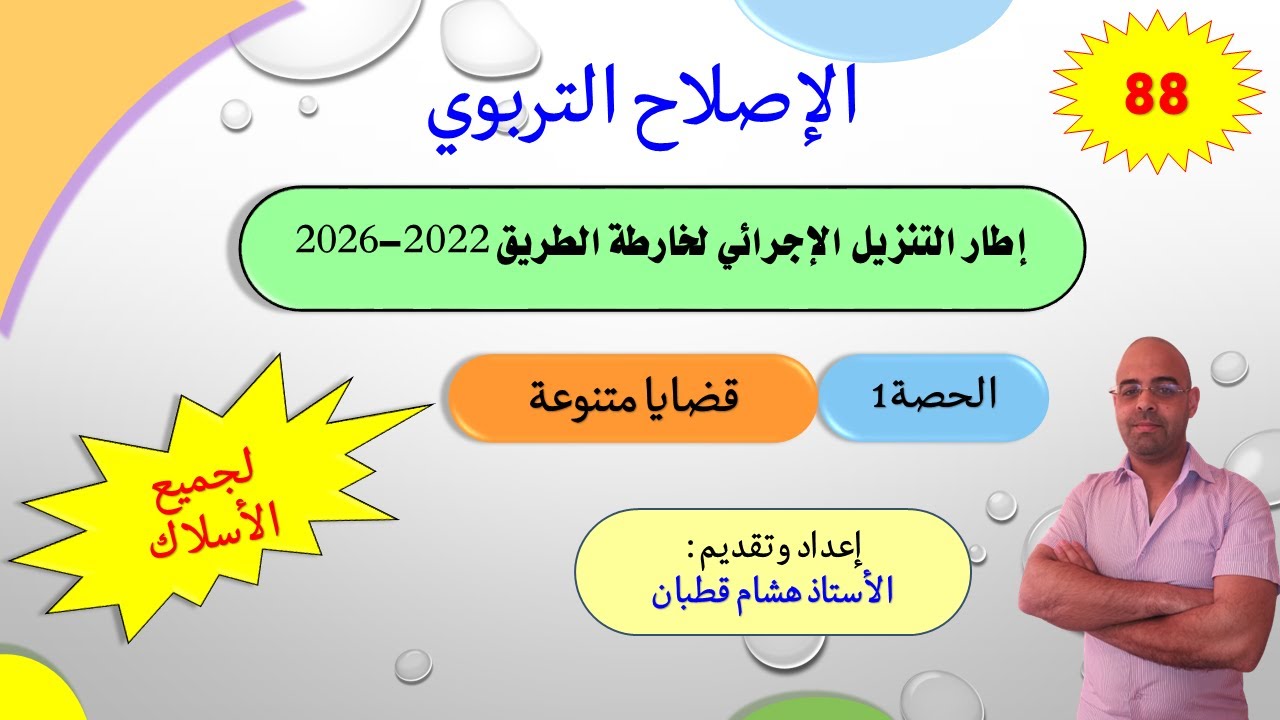 الحصة 1: التنزيل الإجرائي لخارطة الطريق