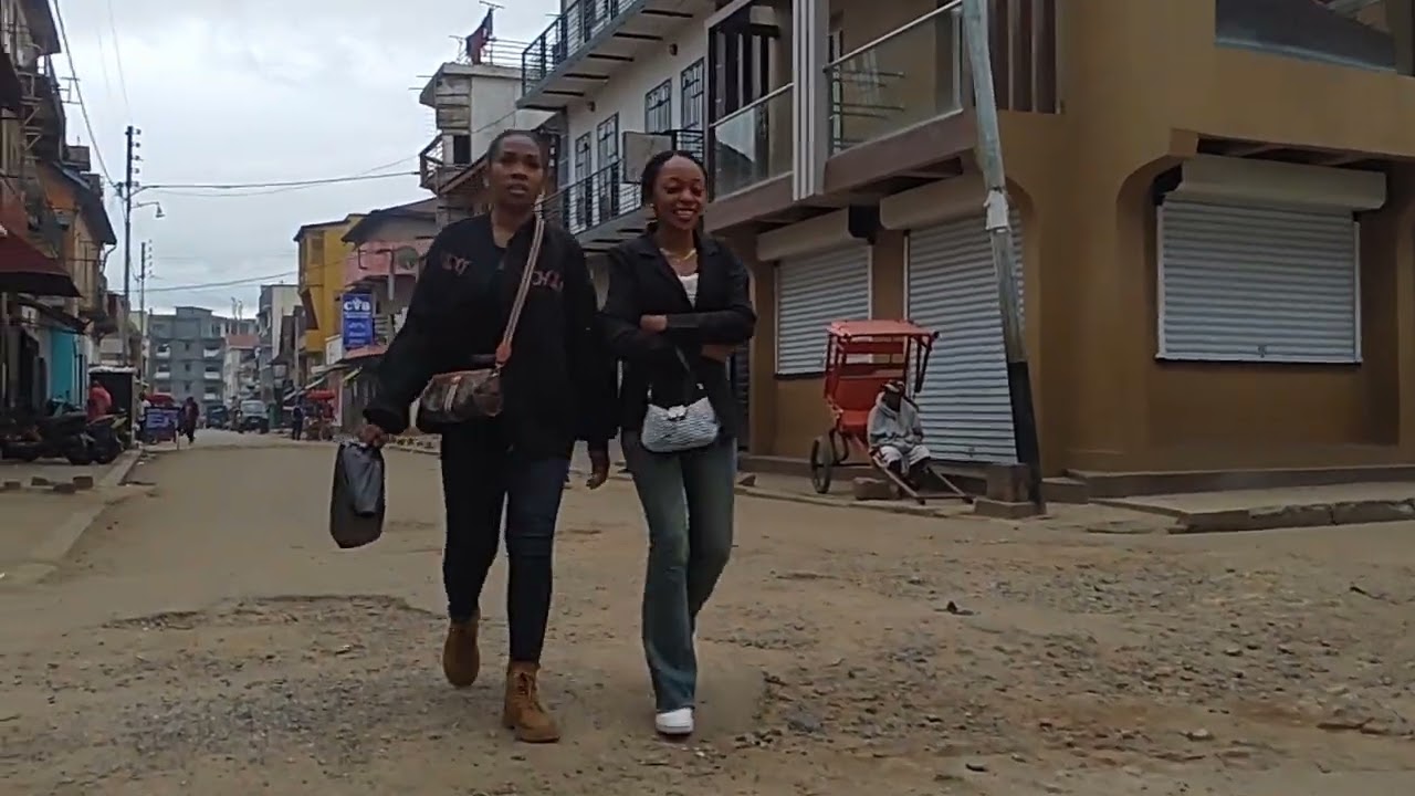 Antsenakely by COSMOS STORE to Ampatana - Walking streets view of Antsirabe Madagascar 