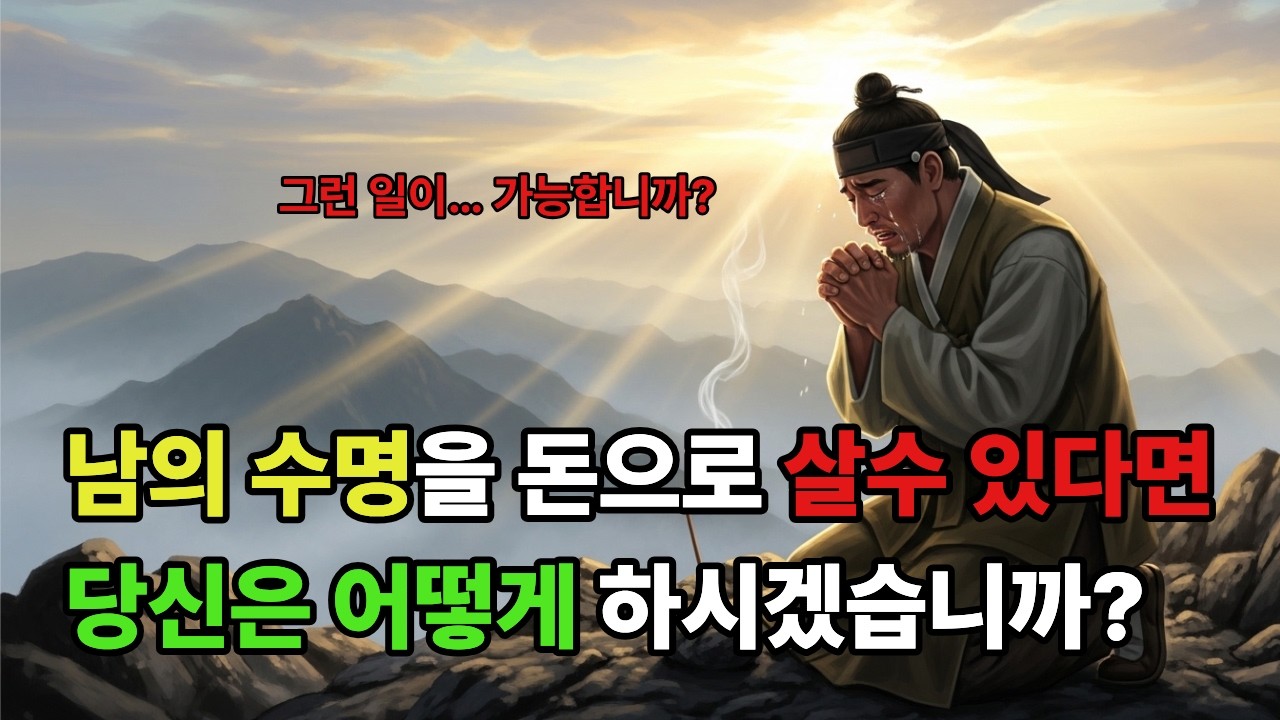 남의 수명을 돈으로  살수 있다면? |지성이면감천|