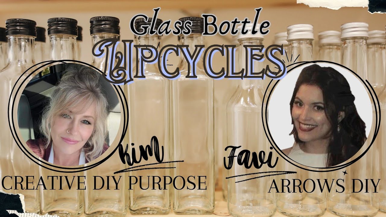 ✨️TRANSFORM TRASH TO TREASURE • UPCYCLE GLASS BOTTLE DIY DECOR USING IOD TRANSFERS & PAINT INLAYS