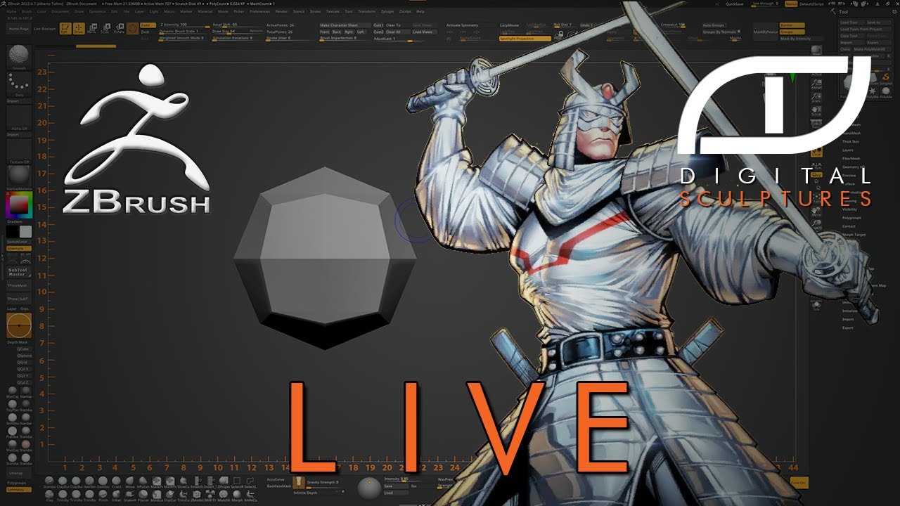 Live -Sculpting Silver Samurai (Patreon)