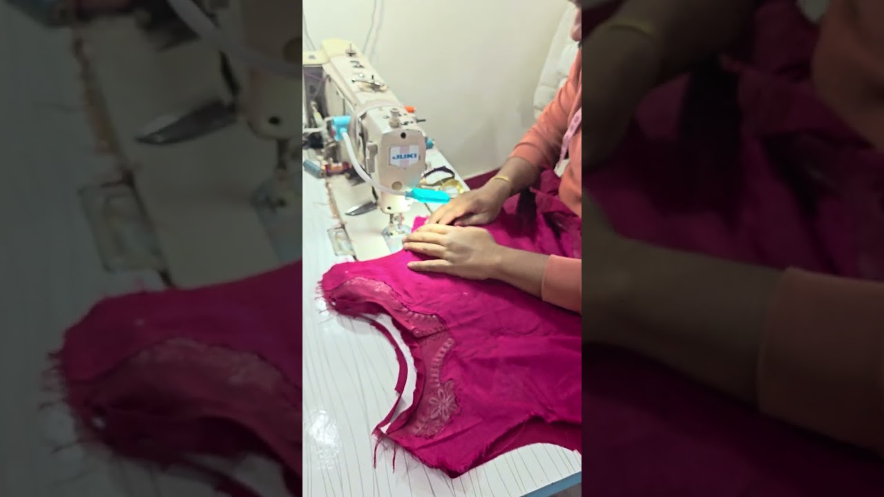 Crimson shirt Stitching process | lean shirt stitching | how stitch shirt #beautiful #dress #shirt