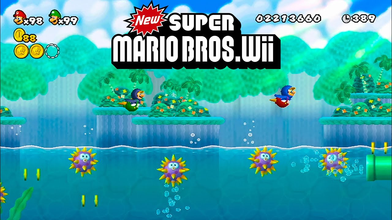 New Super Mario Bros. Wii Part 6: World 4 Part 1: We're Goin' to Wendy's