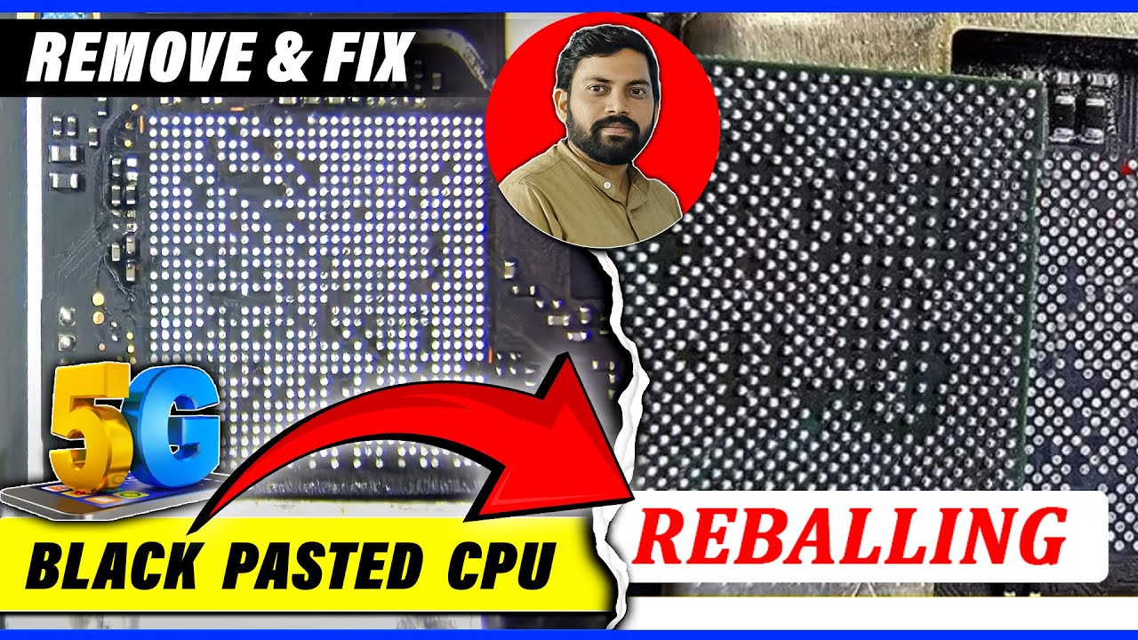 #5gmobilerepair Black Pasted CPU Reball #akinfo #cpurepair #deadphonerepair