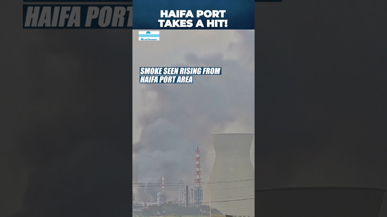 Smoke Rises From Israel's Haifa Port Oil Refinery After Iranian Attack