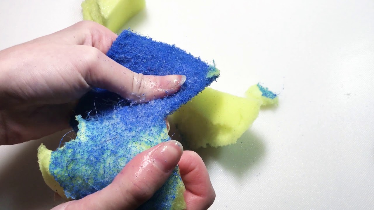 ASMR Frozen Sponge Ripping