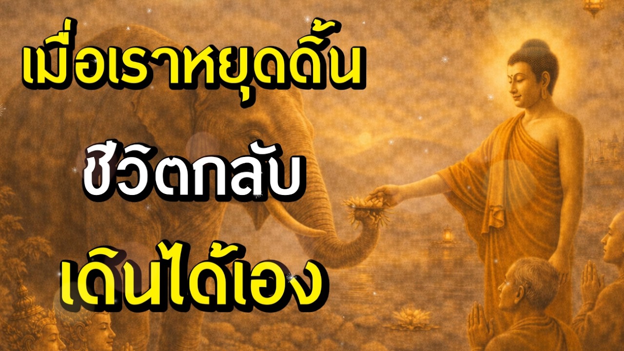 เมื่อเราหยุดดิ้น ชีวิตกลับเดินได้เอง | ฟังธรรมผ่อนคลาย | Ep.54
