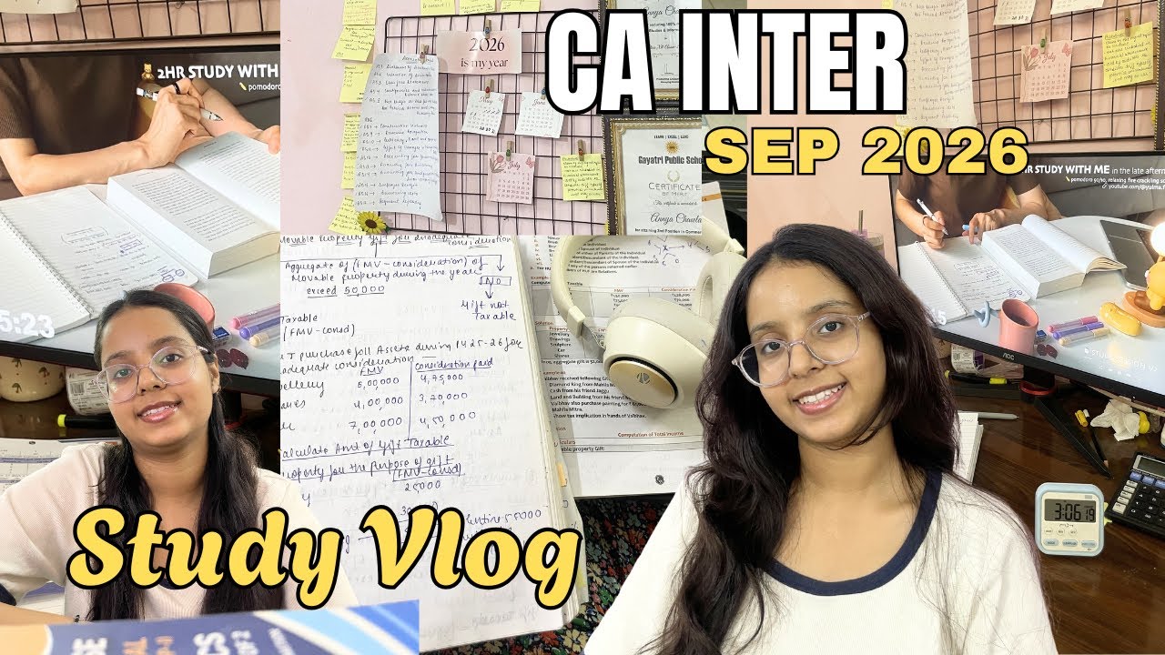 Study Vlog📚A Day In My Life As A CA Aspirant🫶🏻