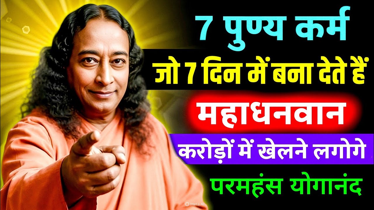 7 पुण्य कर्म जो 7 दिन में बना सकते हैं महाधनवान || परमहंस योगानंद का गुप्त रहस्य अभी जान लो  