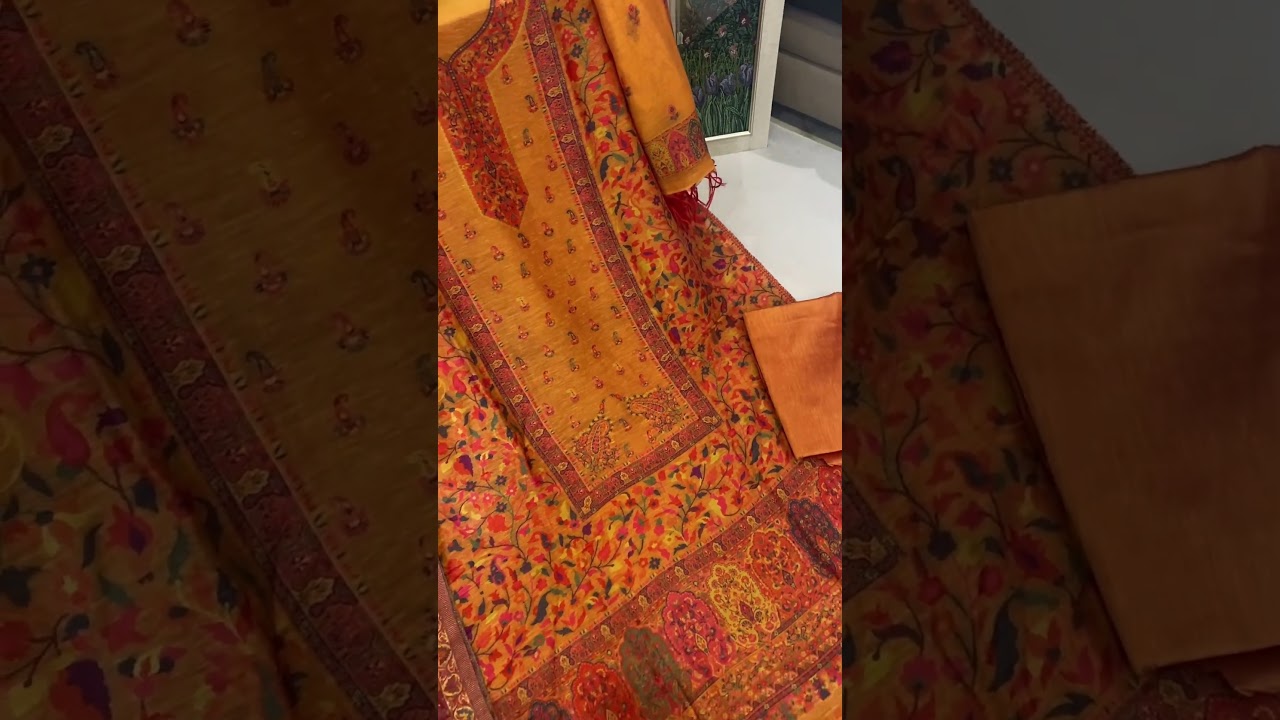 Pure Handloom Kani Jamawar Silk Suit |Restock on Demand WhatsApp 00923335427310