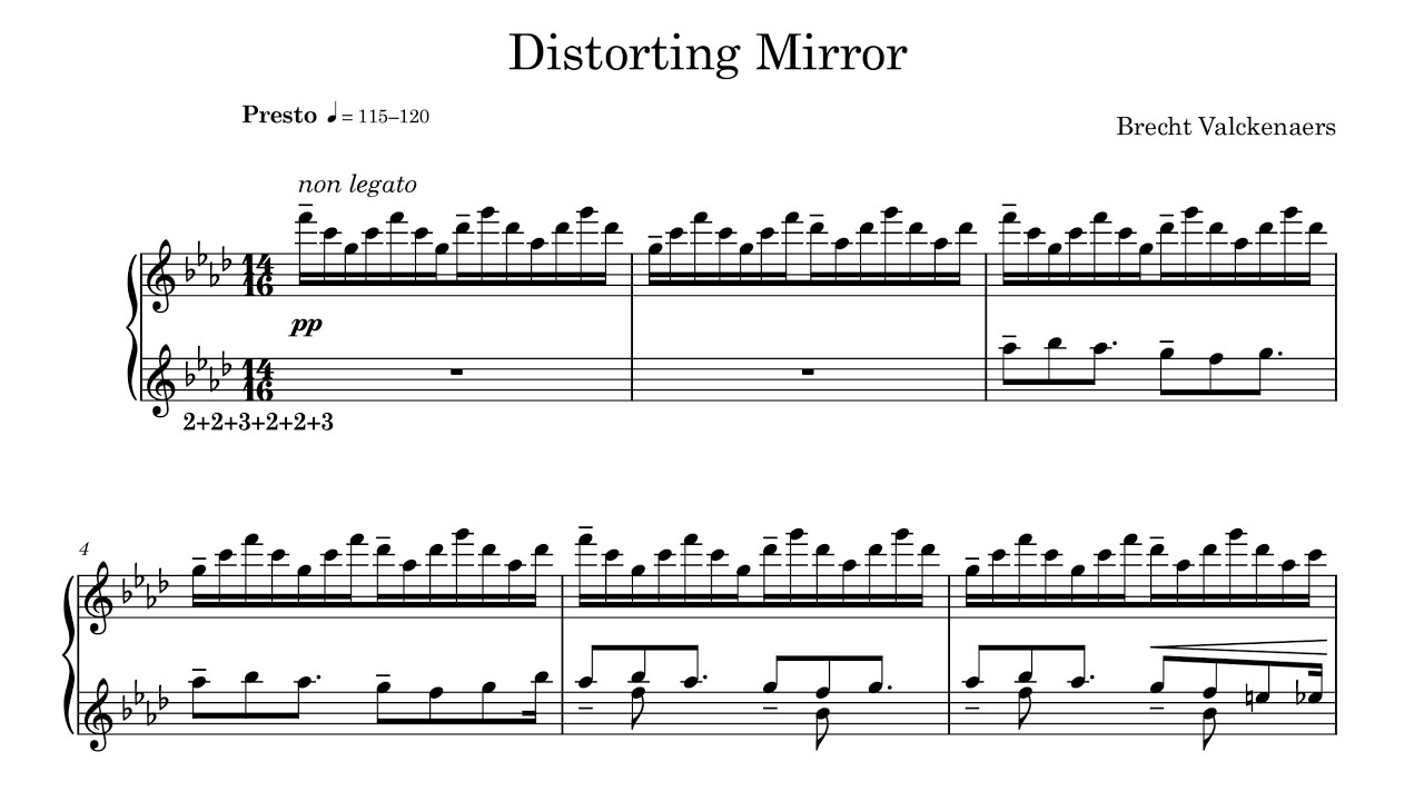 Brecht Valckenaers | Rhythmical Study No. 3: Distorting Mirror | Score