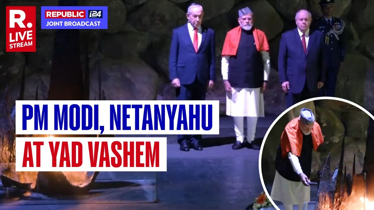 PM Modi Israel Visit LIVE: PM Modi & Netanyahu Visit Yad Vashem, Pay Tribute At Hall Of Remembrance