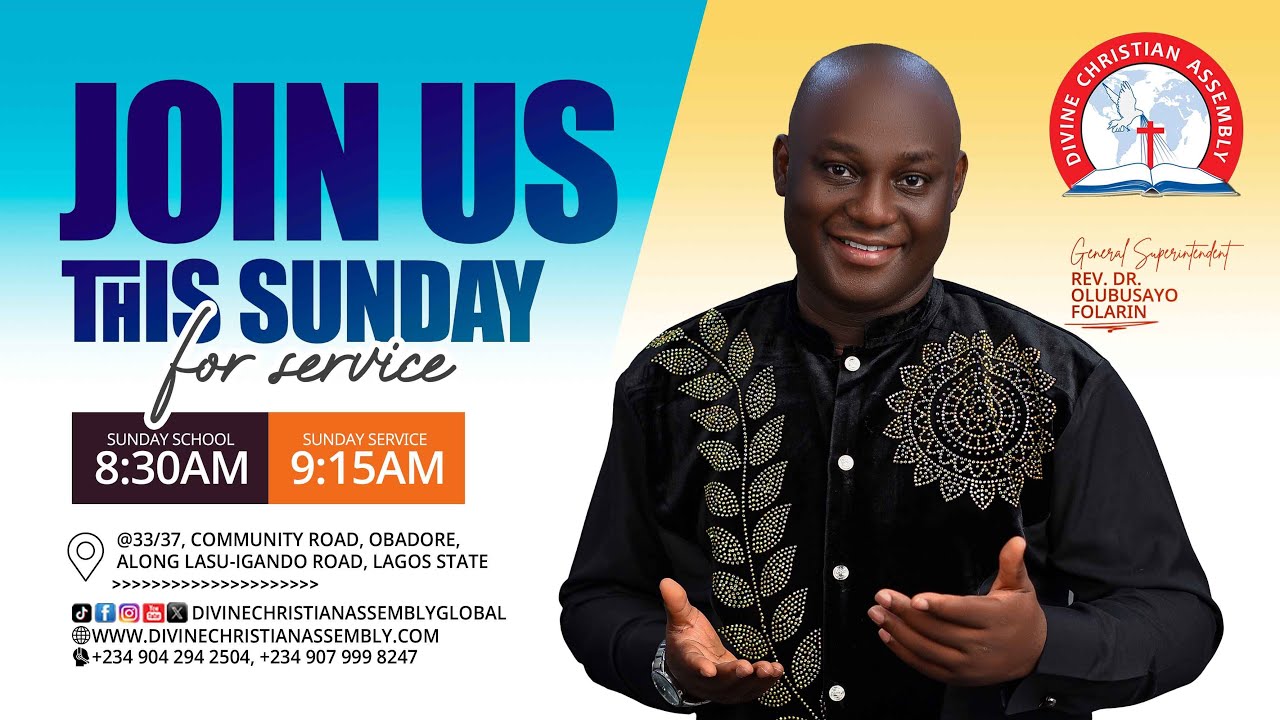 SUNDAY SERVICE WITH REV. DR OLUBUSAYO FOLARIN - DIVINE CHOICE - 8TH FEBRUARY, 2026