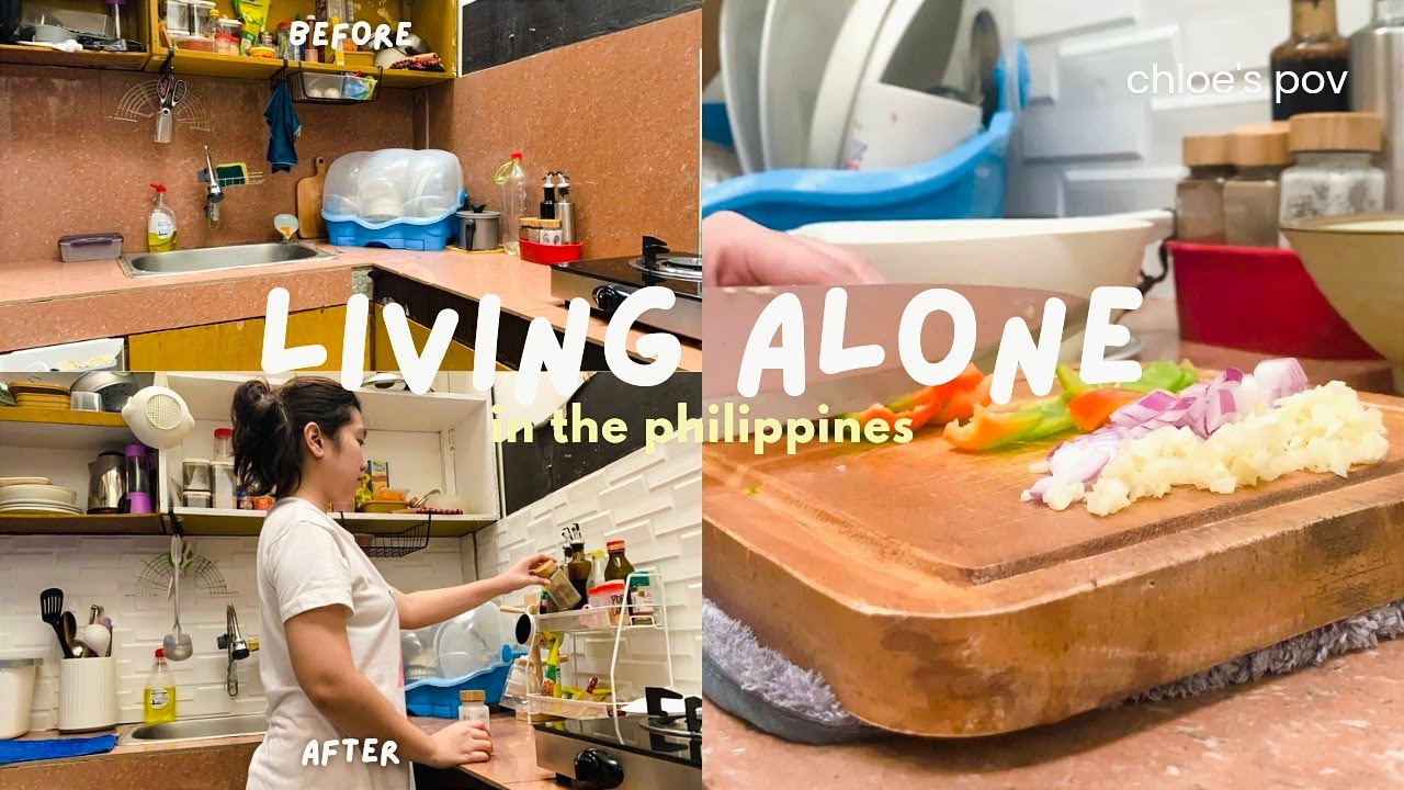 living alone vlog philippines 🌱 realistic kitchen makeover, cooking filipino food, learning to drive