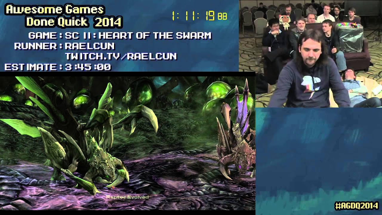Starcraft II: Heart of The Swarm Brutal Difficulty :: Speed Run in 3:20:36 by Raelcun #AGDQ 2014