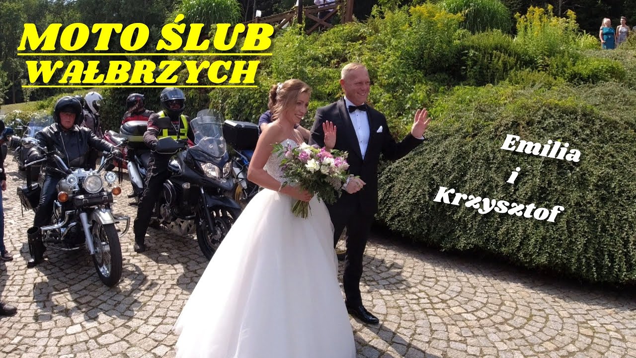 Moto Ślub Wałbrzych Emilia i Krzysztof - obstawa motocyklowa