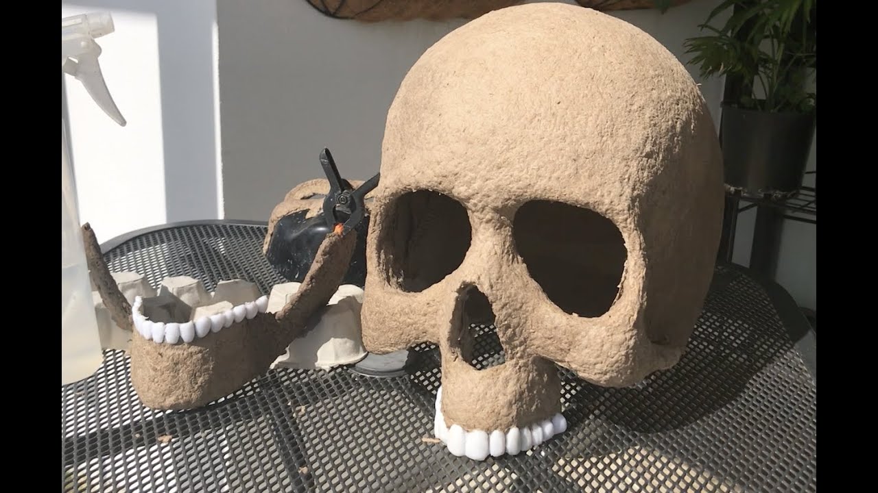 How I Make a Giant's Skull Paper Mache 2