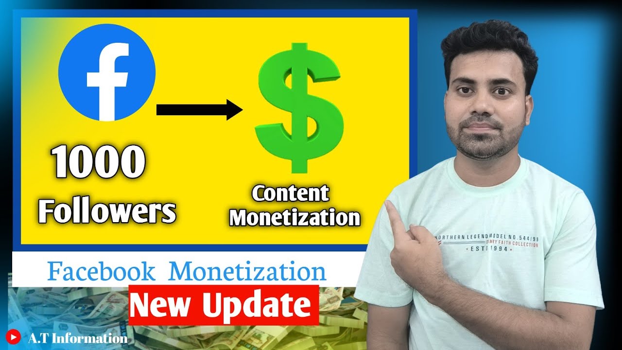 Facebook Content Monetization🔥|| Good News || 1000 Followers || A.T Information