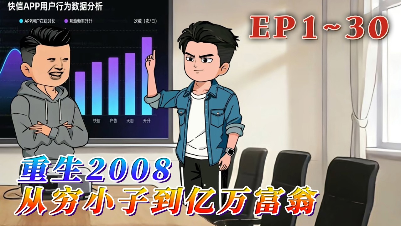 大学毕业那天，父母從40樓天臺跳下，只因给他湊找工作的押金和租房錢，借了高利貸，後來奕辰努力成為資產過億的集團老總…竟重生回到2008年畢業季《重生2008：從窮小子到億萬富翁》1~30#汪汪有聲書