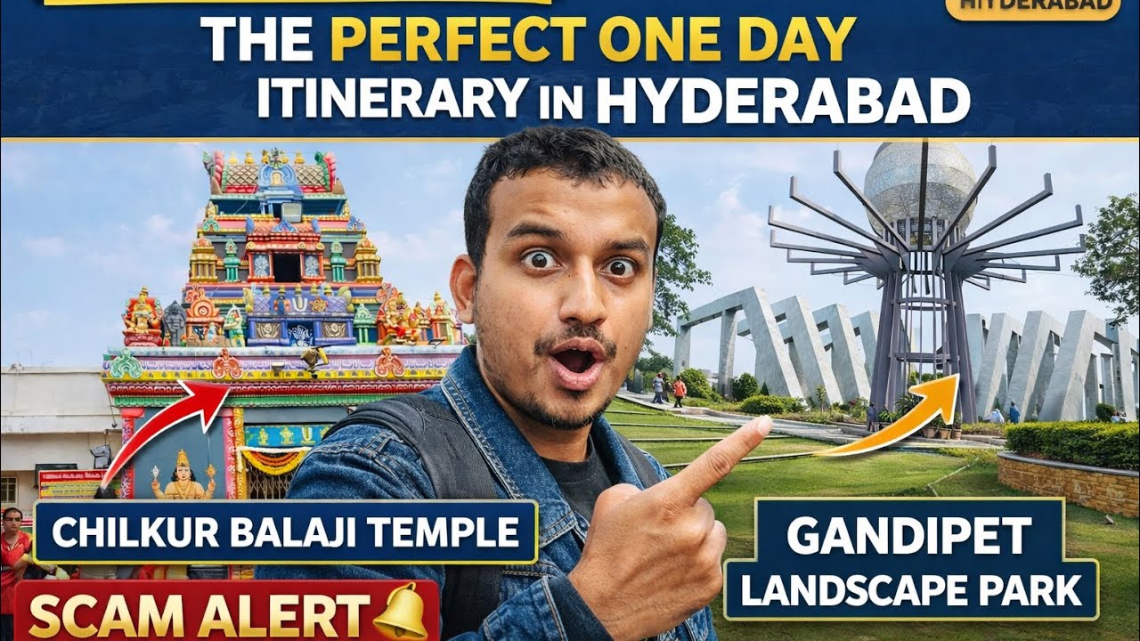 THE PERFECT ONE DAY IN HYDERABAD |CHILKUR BALAJI TEMPLE | GANDIPET PARK|DON’T MISS THIS!