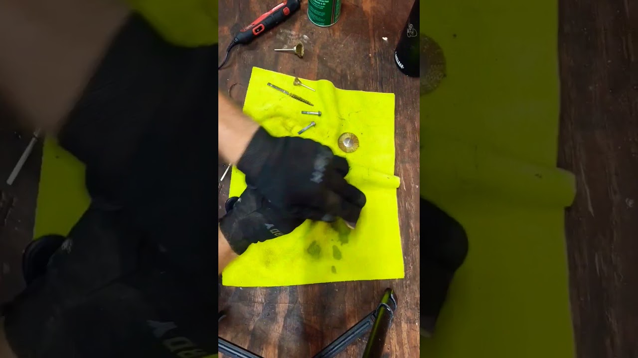 Dirty aluminum vs brass & sandpaper. #motorcycle #honda #diy #timelapse