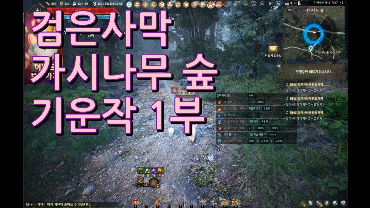검은사막 가시나무 숲 기운작 1부