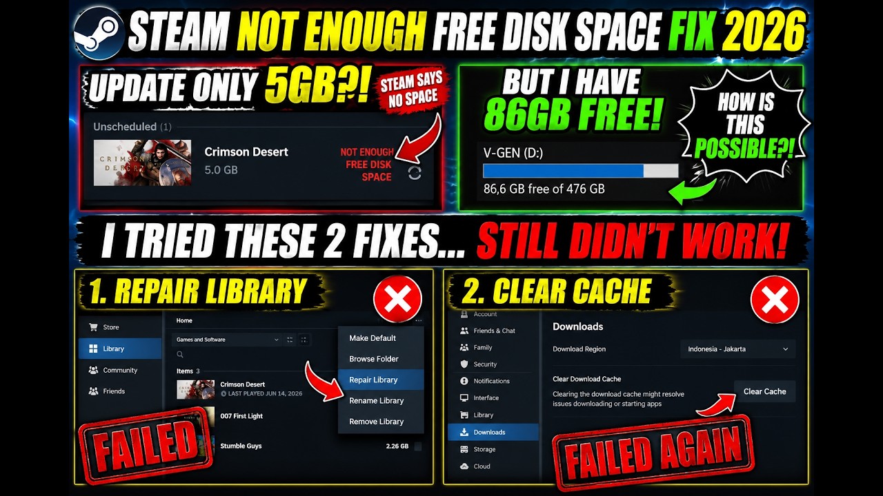 Fix cannot update game on steam 