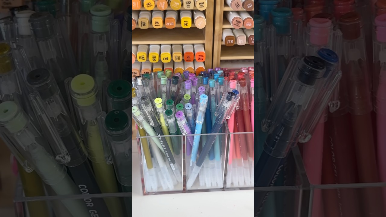 Languo Gel Pens Unpacking #coloring #satisfyingvideos  #ohuhumarkers #relaxingvideos #coloringbooks