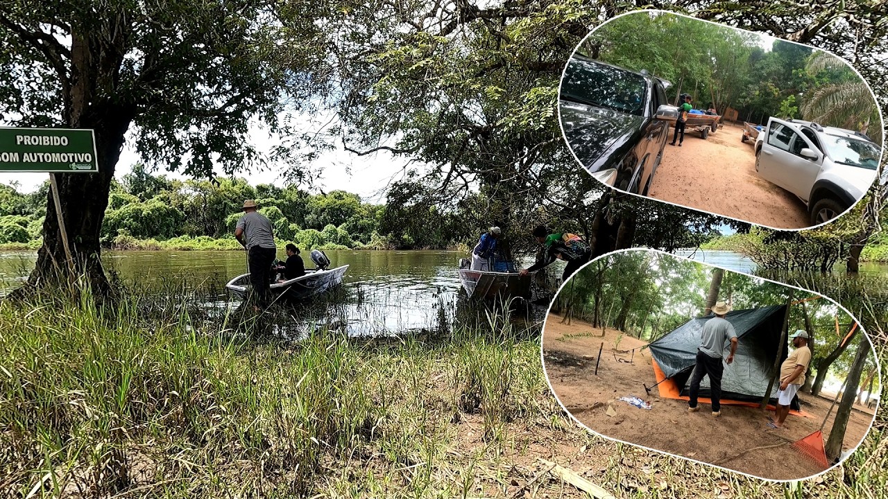 ACAMPAMENTO e PESCA em BRITÂNIA - GO no Rio Vermelho e No Lago do Tigre