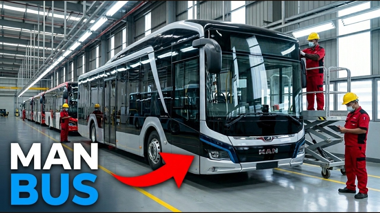 Dentro de la fábrica de autobuses MAN: Proceso completo de fabricación moderna de autobuses modernos