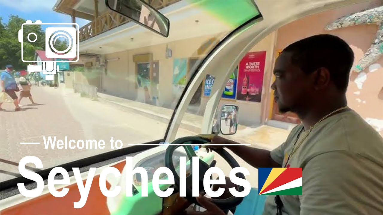 🇸🇨 Seychelles Port Authorities La Digue to Anse Source d'Argent beach by golf car | March 2025