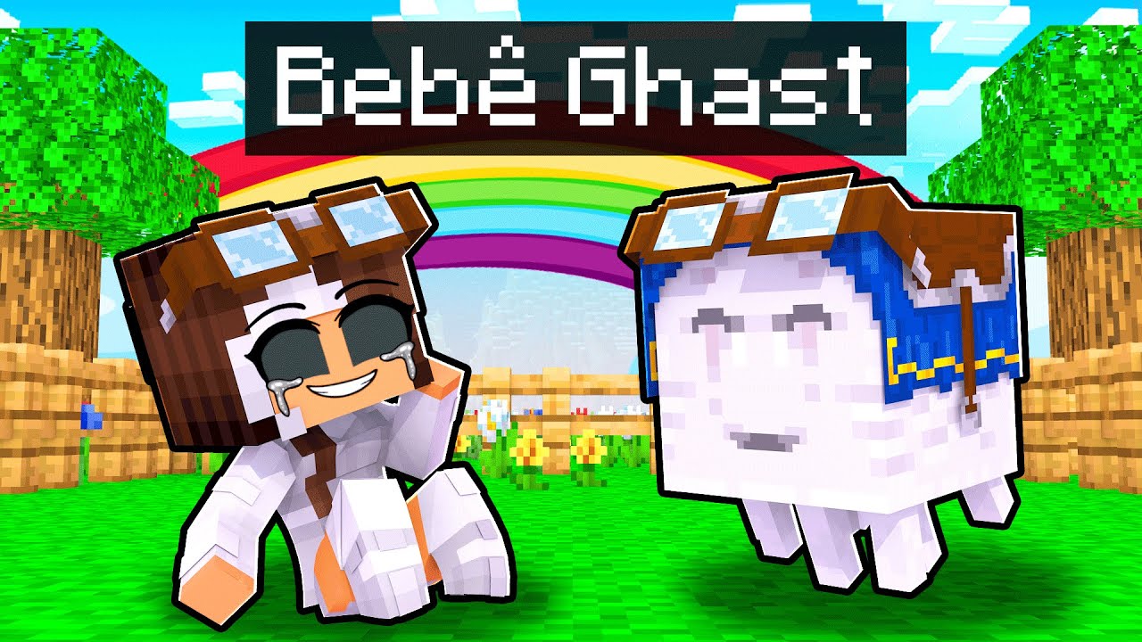 NASCI como BEBÊ GHAST FELIZ no Minecraft ◂Miika▸