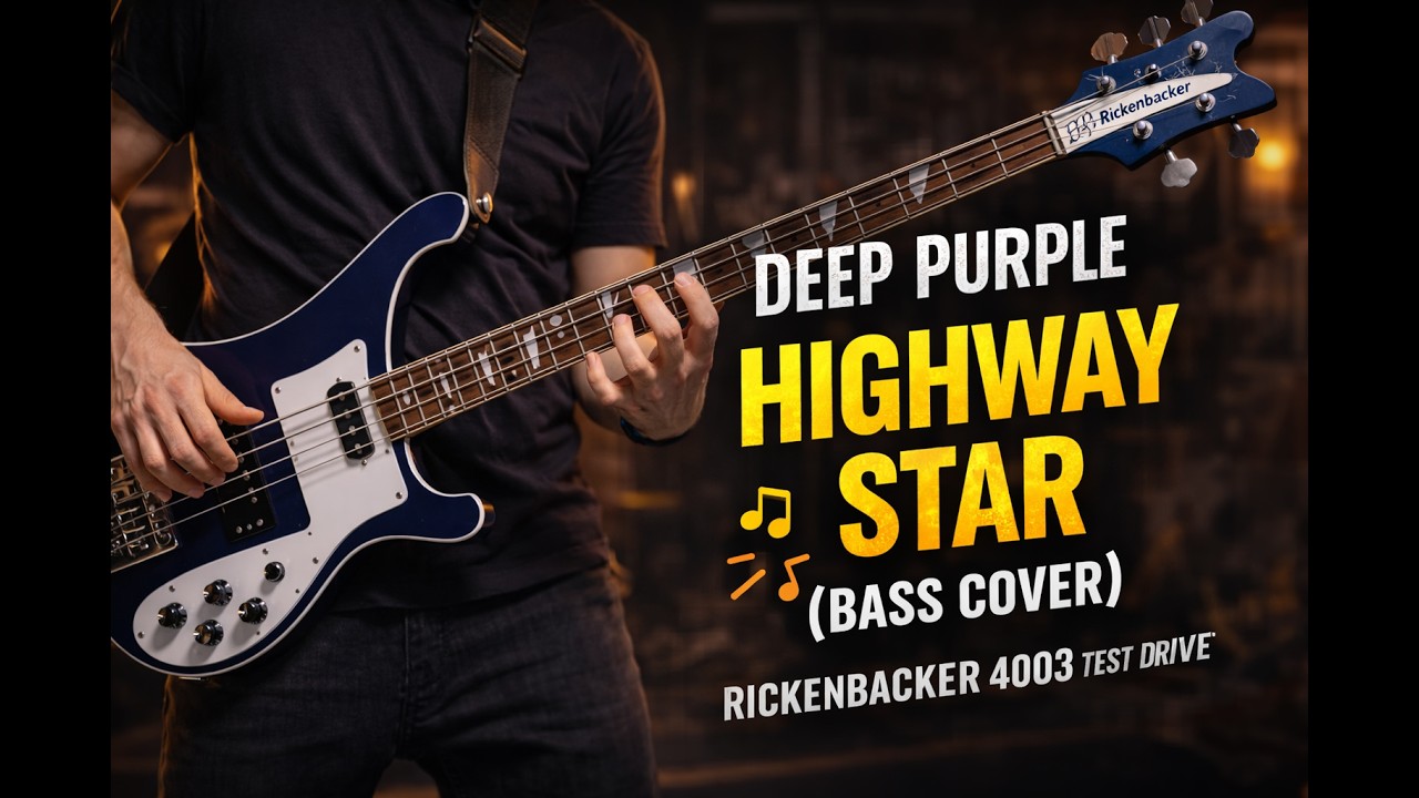 Deep Purple - Highway Star  ( BASS COVER ) - RICKENBACKER  4003 -Test Drive