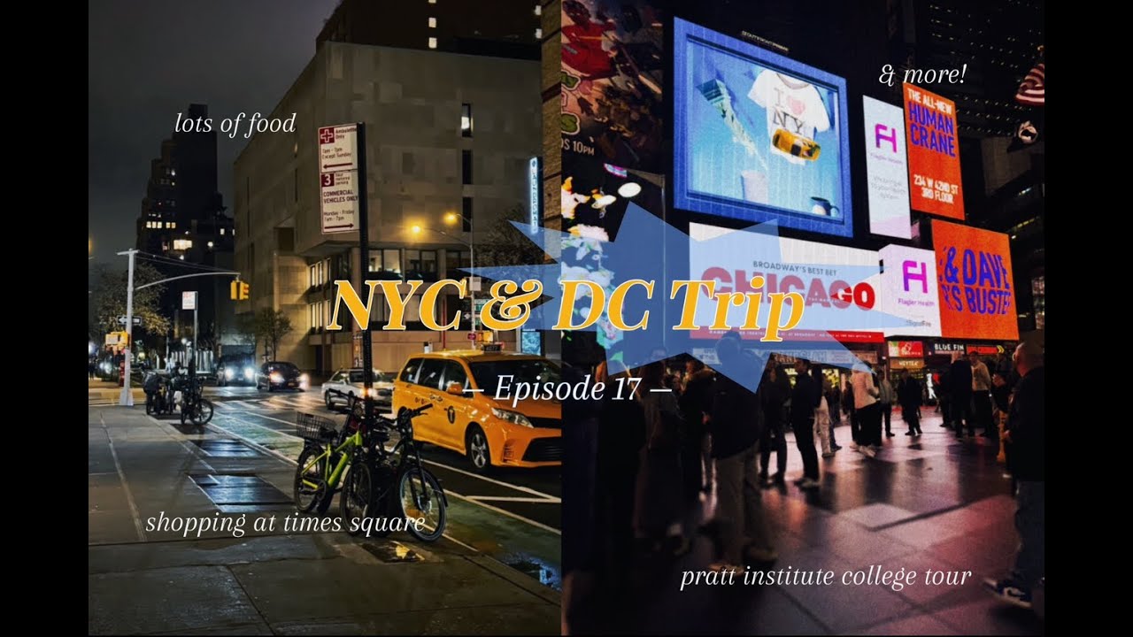 explore nyc with me| traveling by train, pratt college tour, shopping, & more!✈️🏙️📷